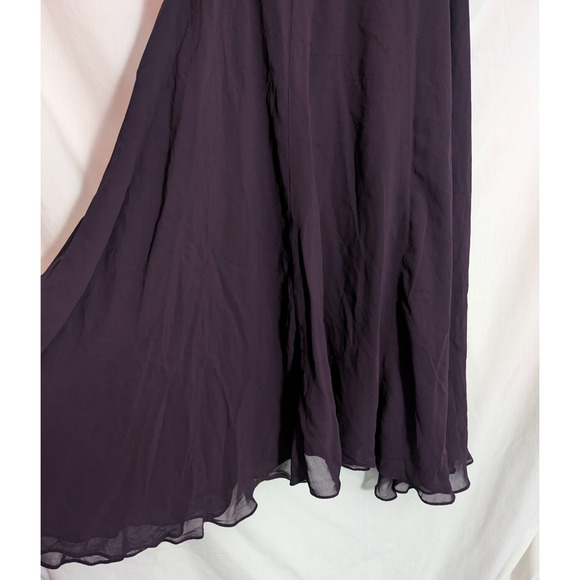 Anthropologie Eelevenses Deep Purple Midi Dress Size 6 B1 Whimsigoth Boho - Picture 2 of 5